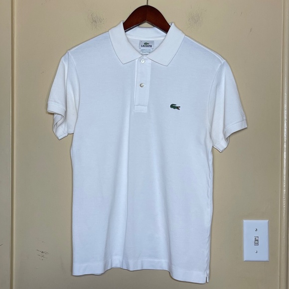 Lacoste Classic White Polo with Green Logo